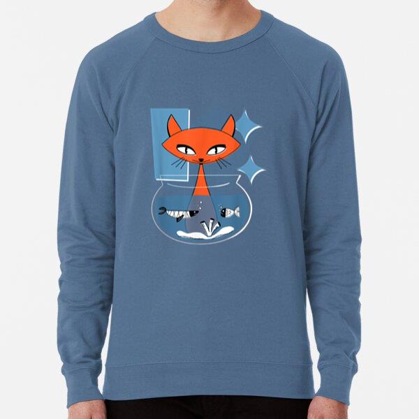 Atomic Cat With Fish Bowl Loose Fit Sweatshirt