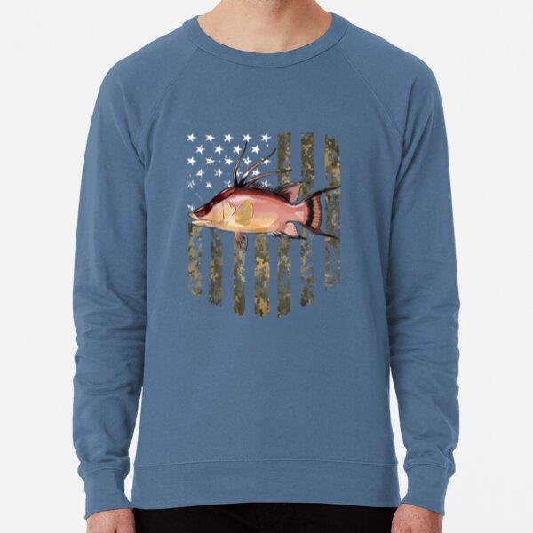 Camo American Flag Fishing 4th Of July Loose Fit Sweatshirt