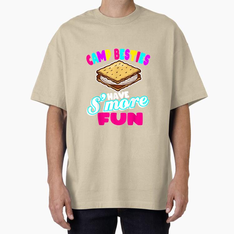 Camp Besties Best Friend Summer Camping Oversized T-Shirt 