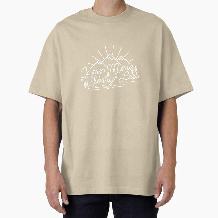 Camp More Worry Less Camping Oversized T-Shirt 
