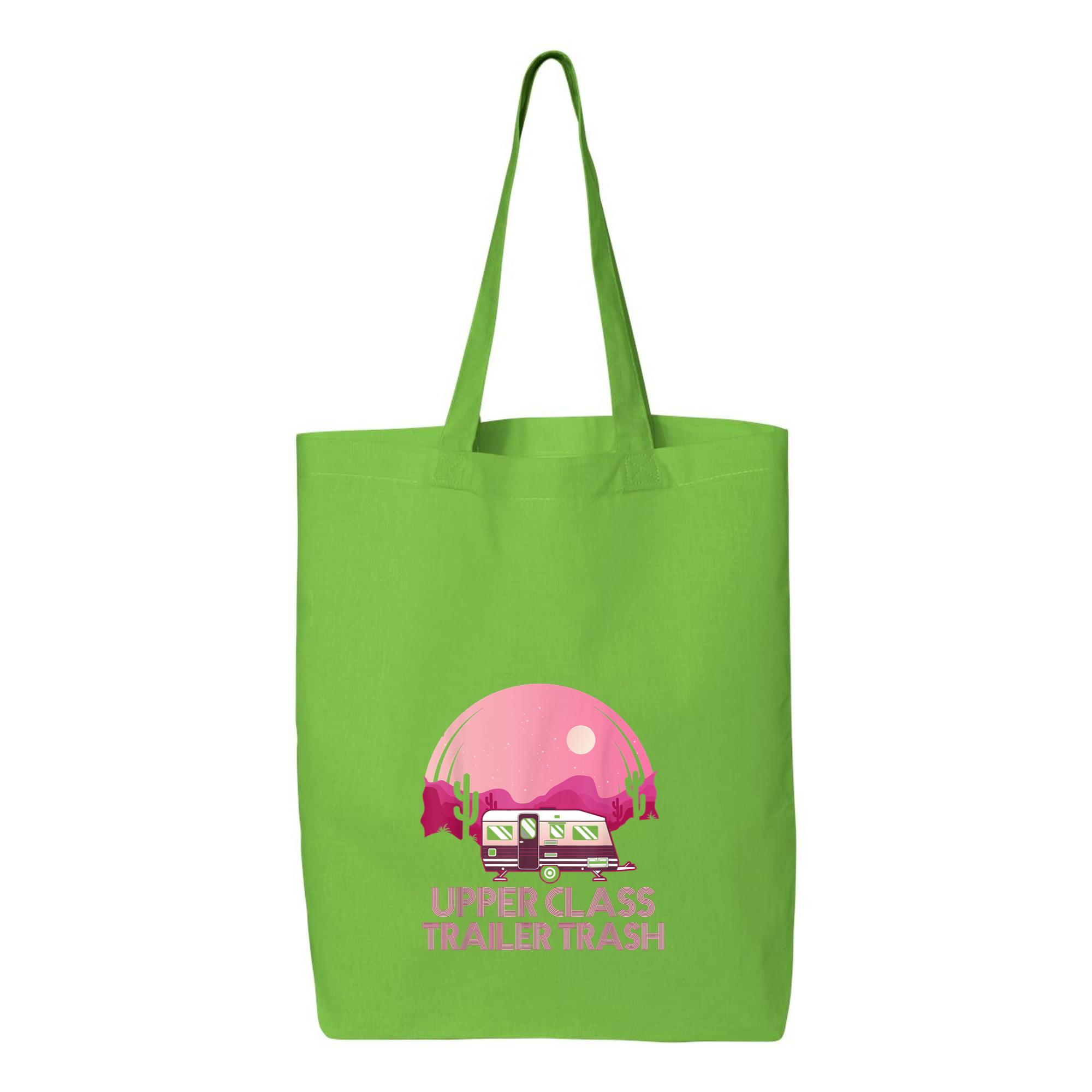 Camping Upper Class Trailer Trash Canvas Tote Bag 
