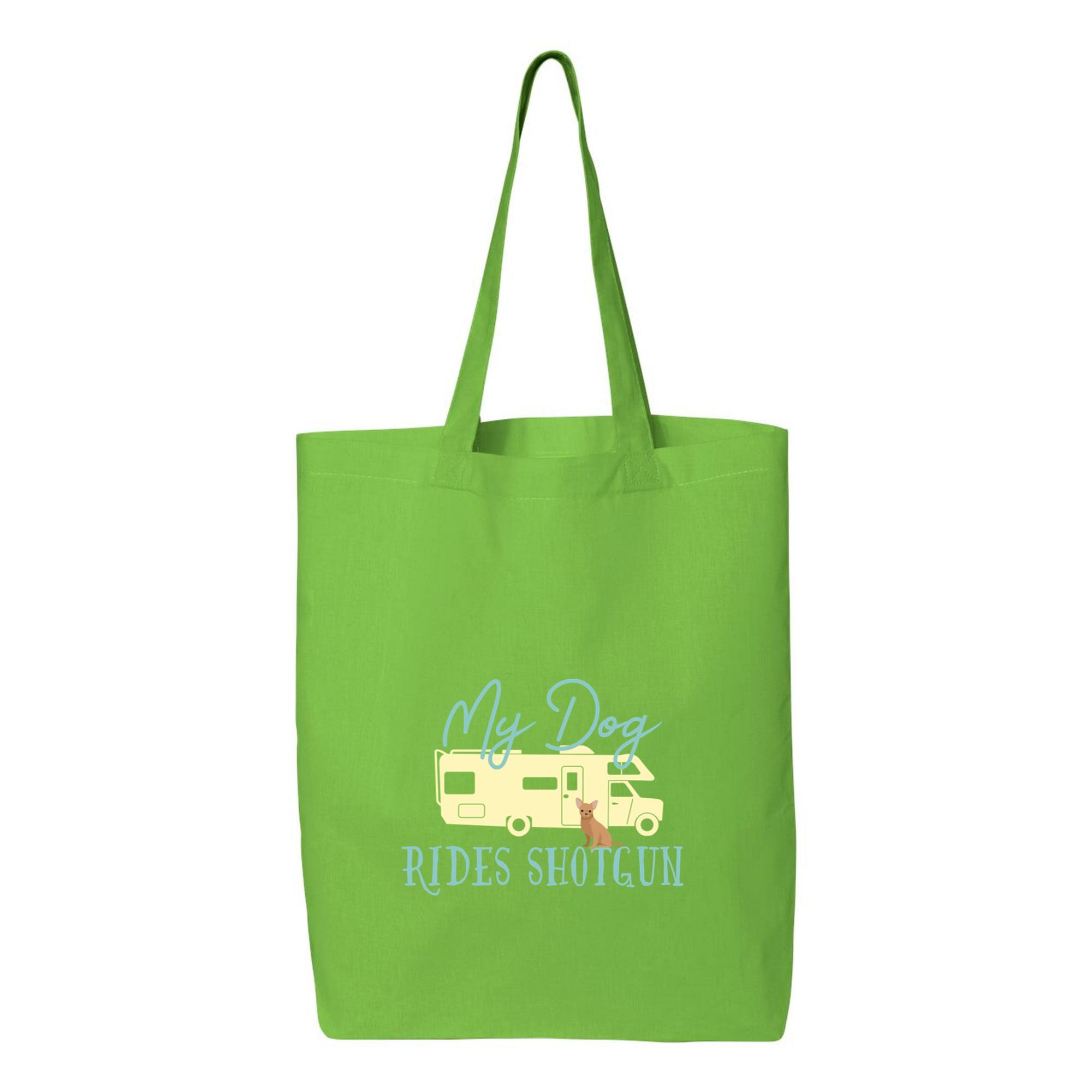 Chihuahua Dog RV Camping Travel Trailer Canvas Tote Bag 