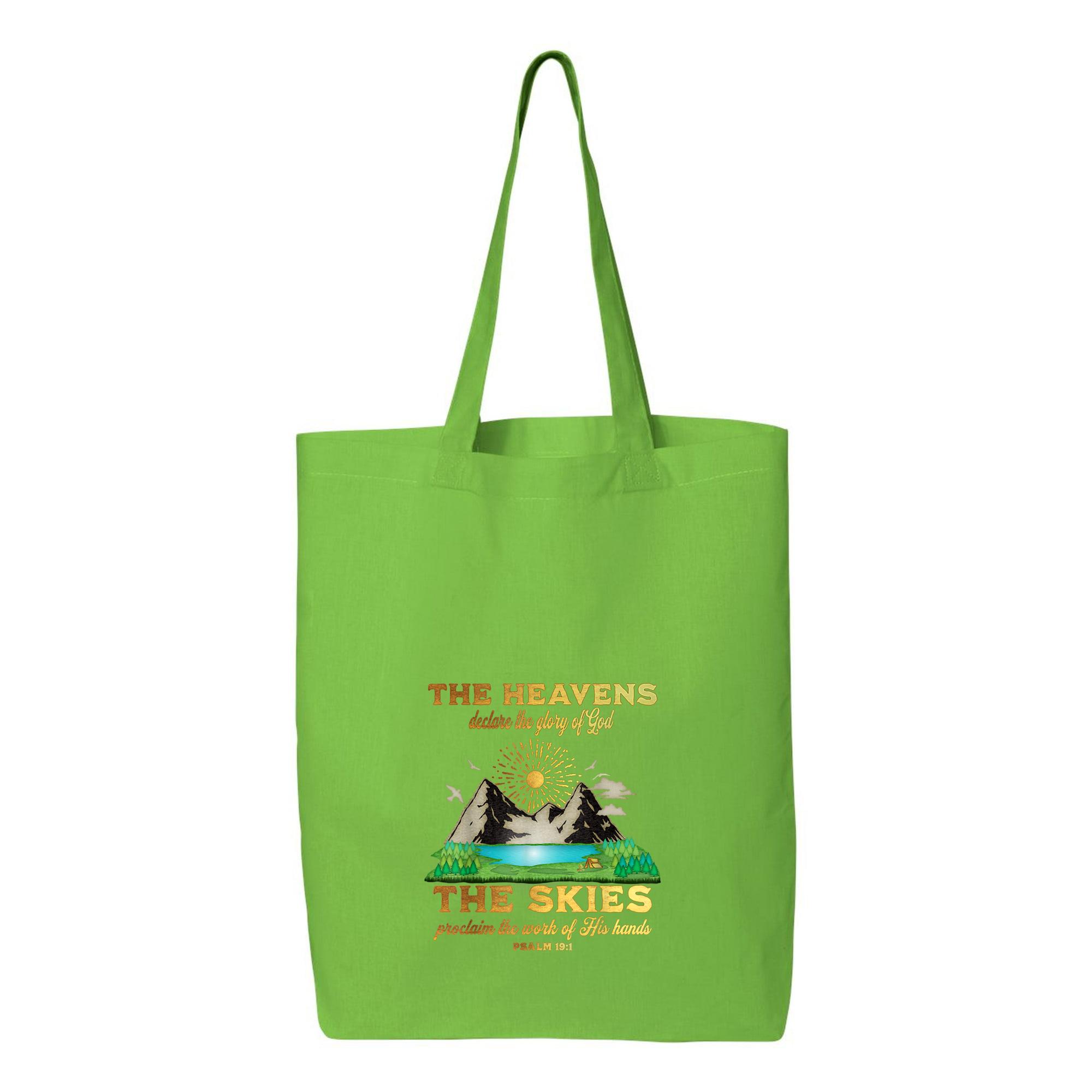 Christian Heavens Skies Camping Canvas Tote Bag 