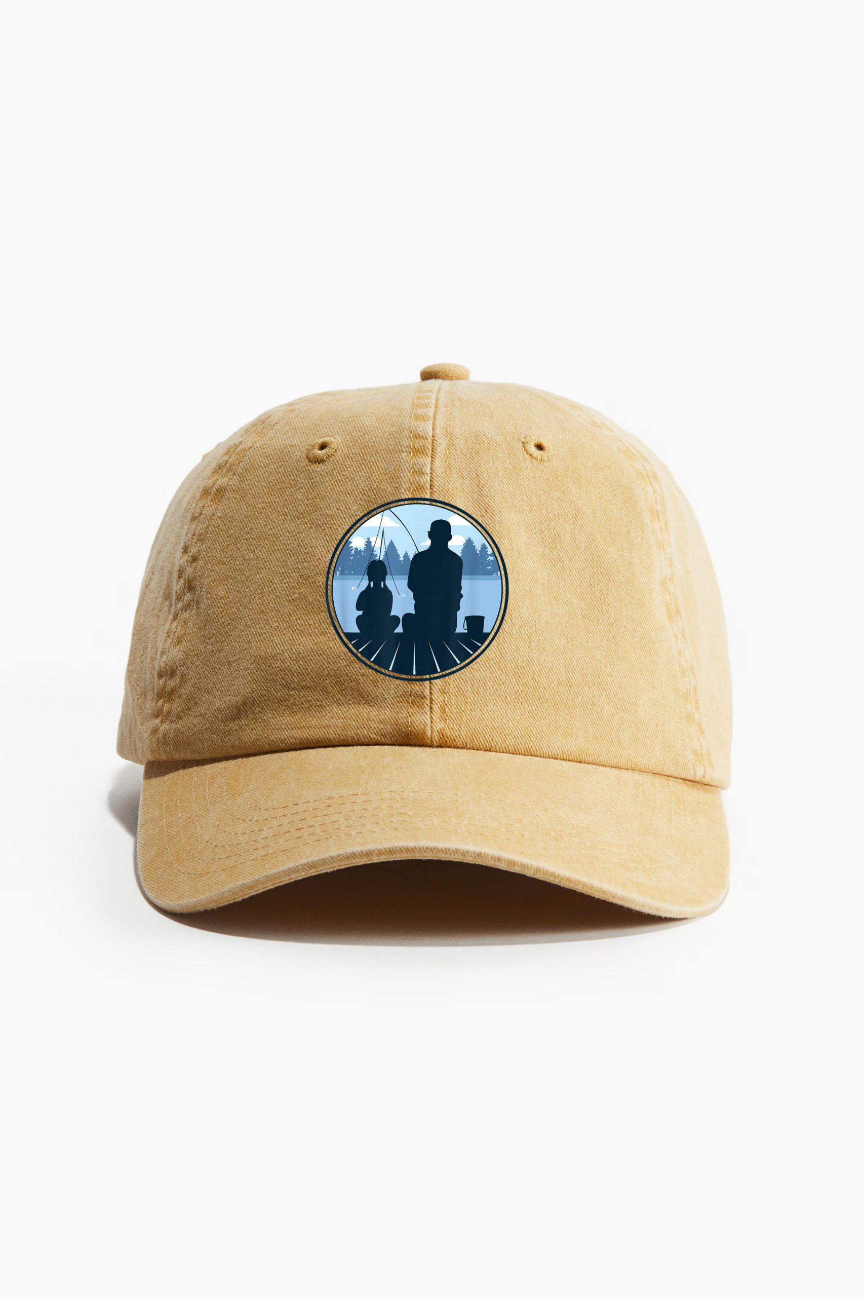 Father And Daughter Fishing Cotton Twill Cap 