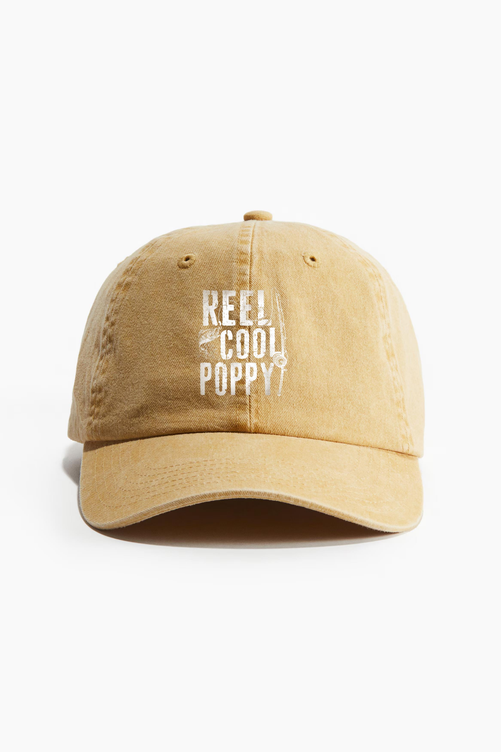 Fishing Papa Daddy Reel Cool Poppy Cotton Twill Cap 