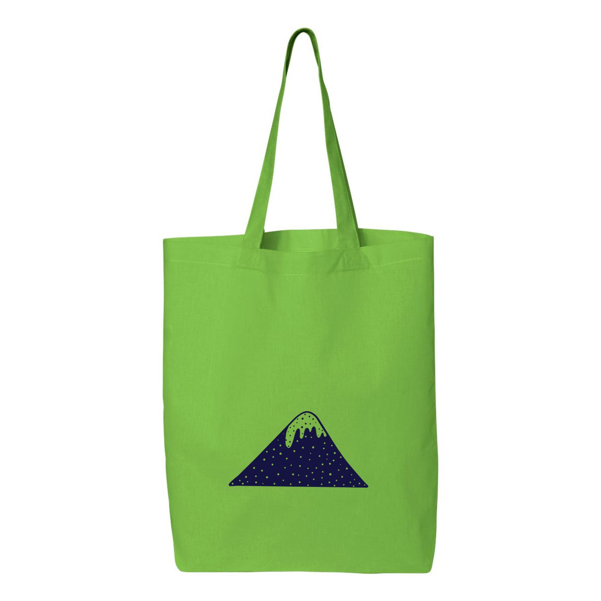 Mount Fuji Blue Canvas Tote Bag 