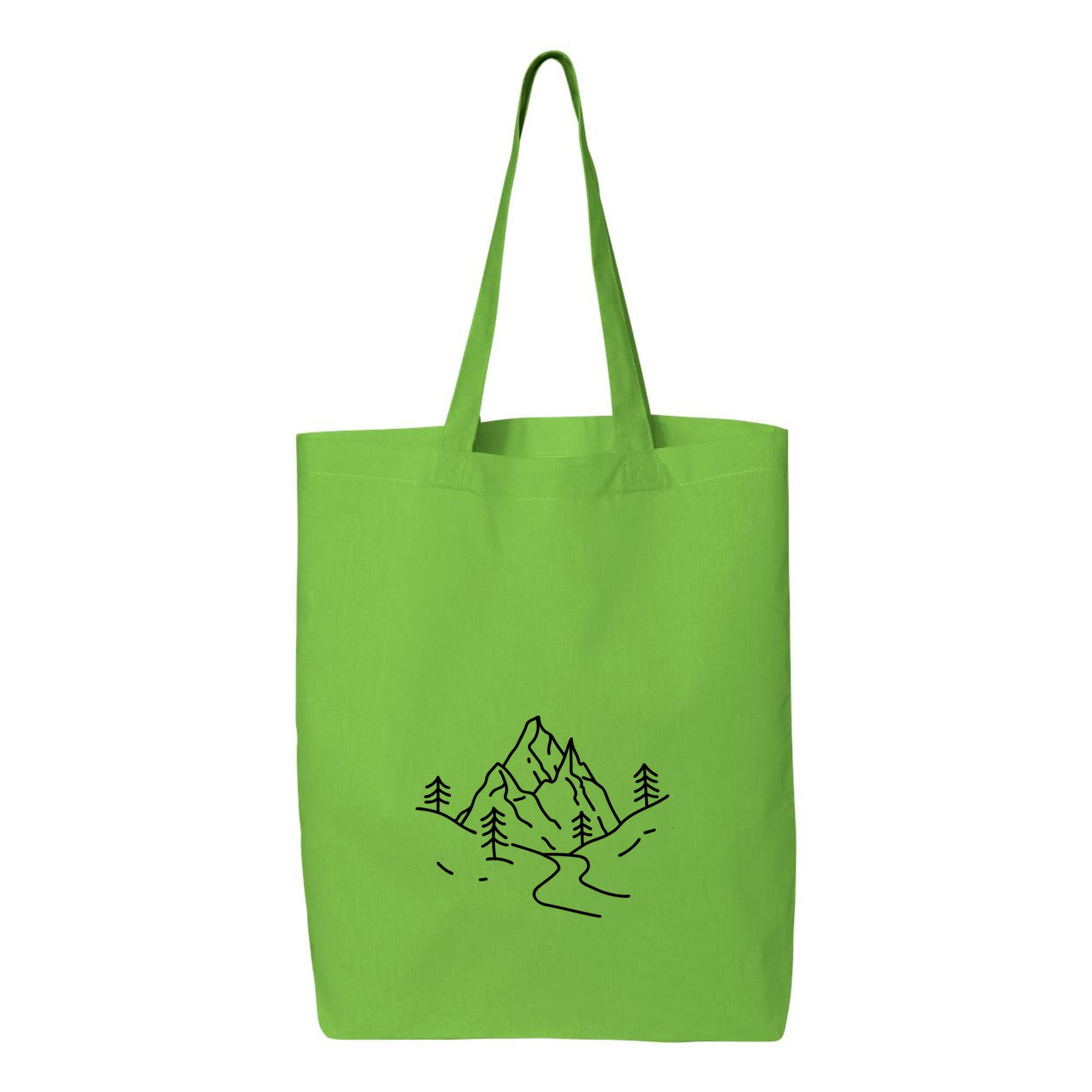 Mountain And River Stroke Canvas Tote Bag 