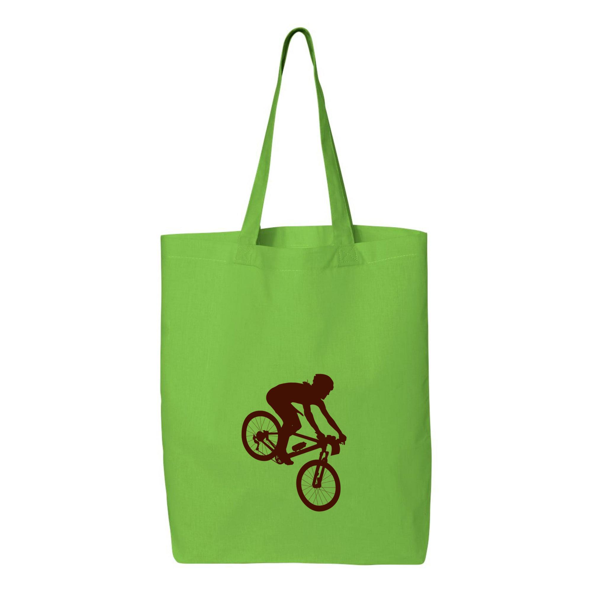 Mountain Bike Downhill Canvas Tote Bag 
