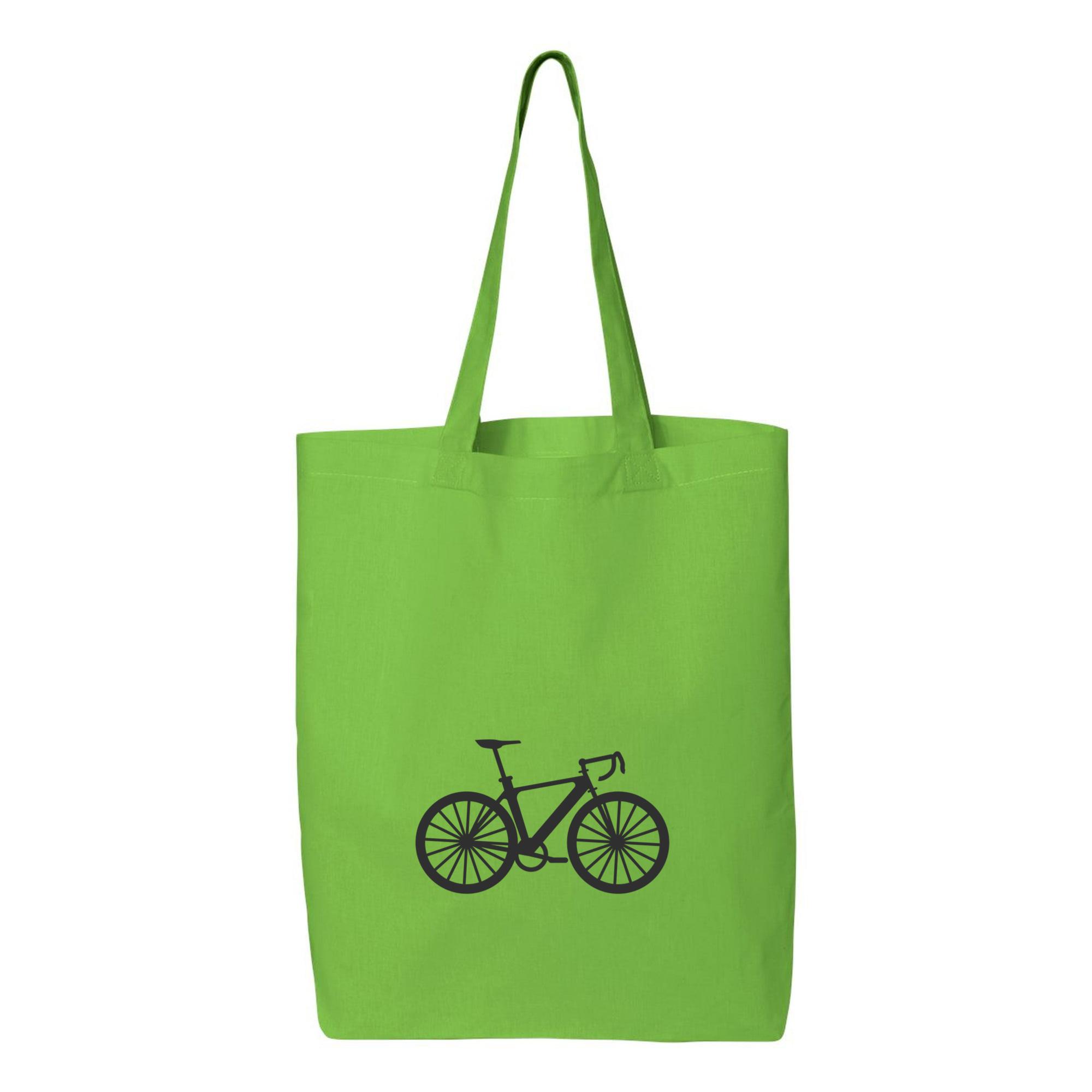 Mountain Bike Silhouette Canvas Tote Bag 