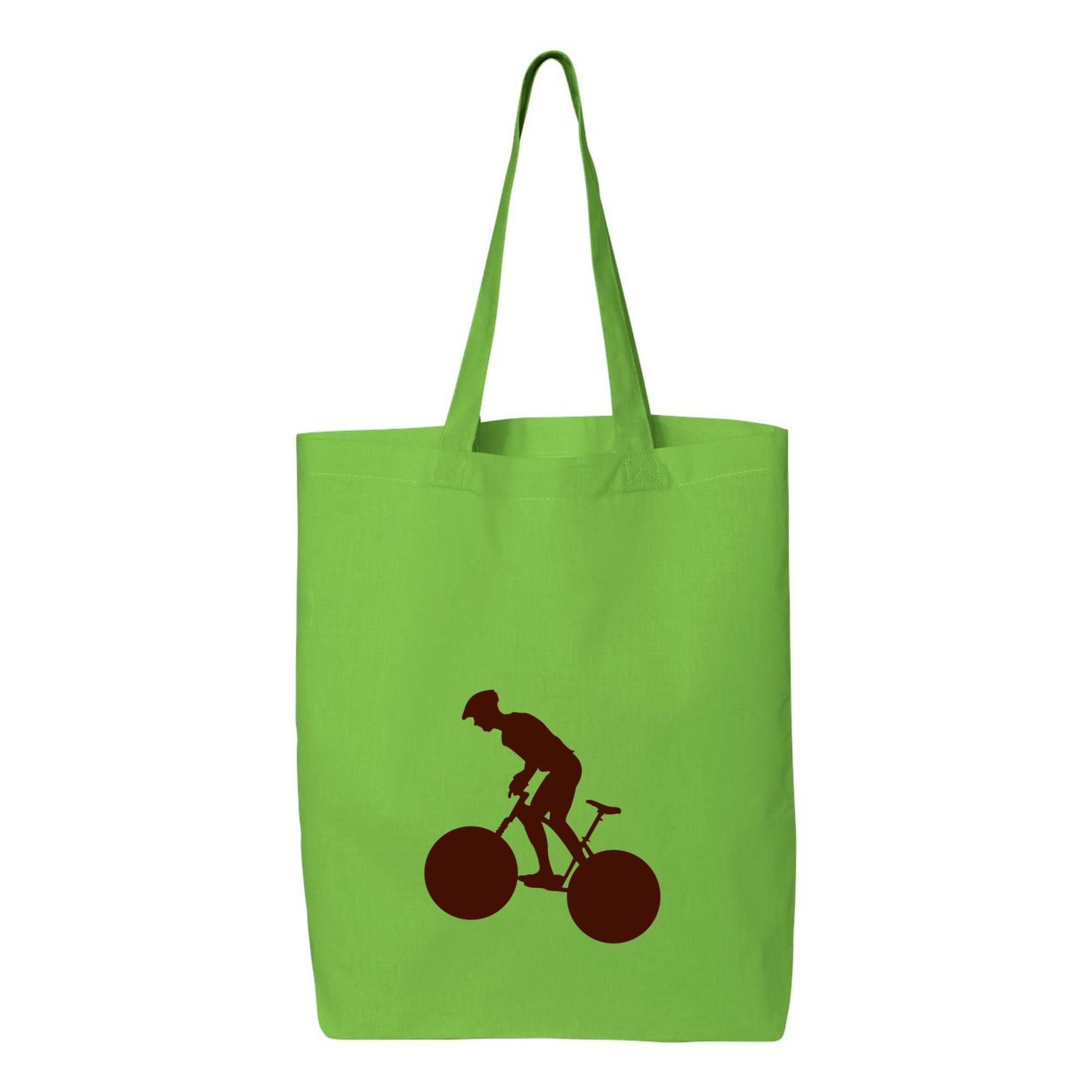 Mountain Biking Extreme Silhouette Canvas Tote Bag 